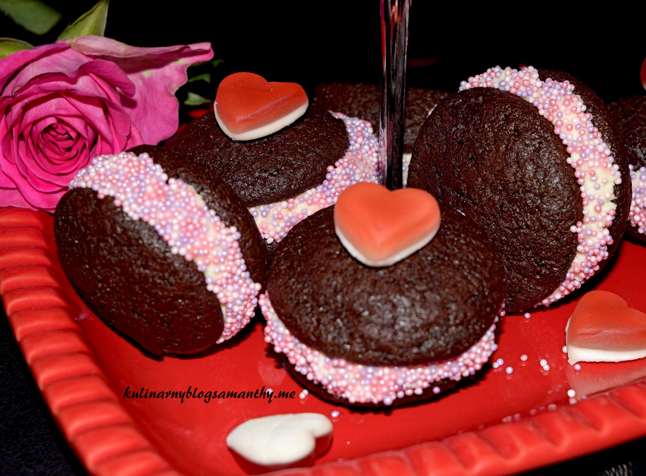 Ciastka czekoladowe na Walentynki