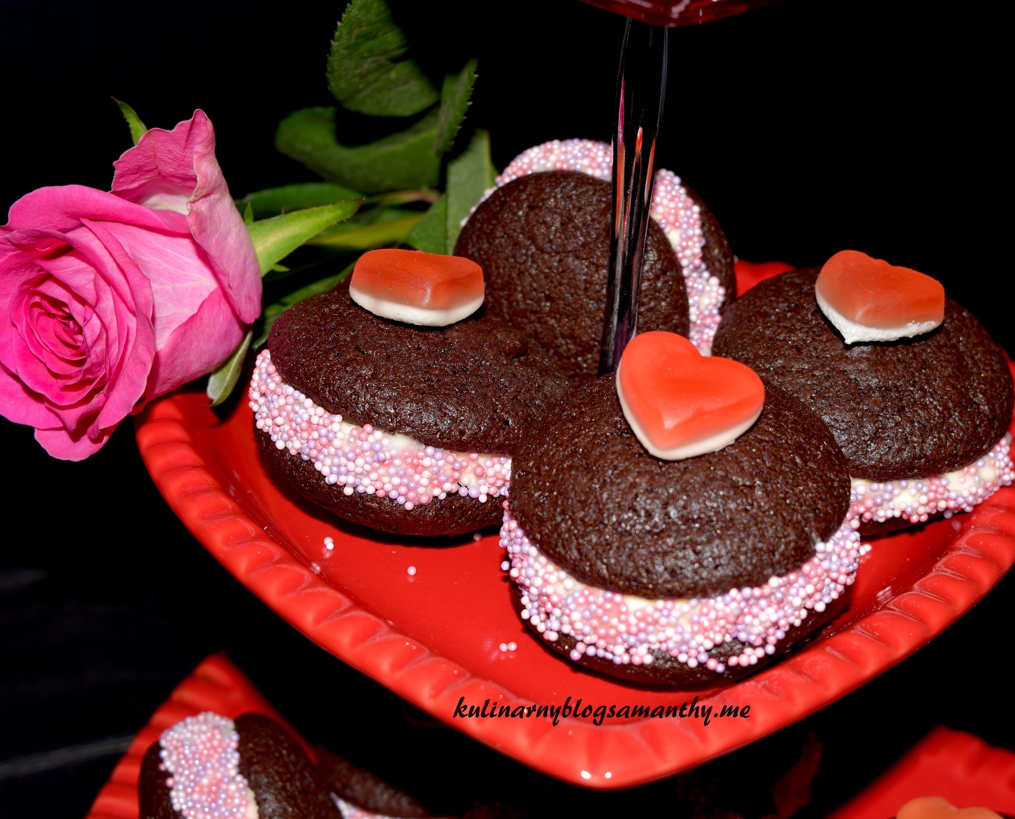 Ciastka czekoladowe na Walentynki